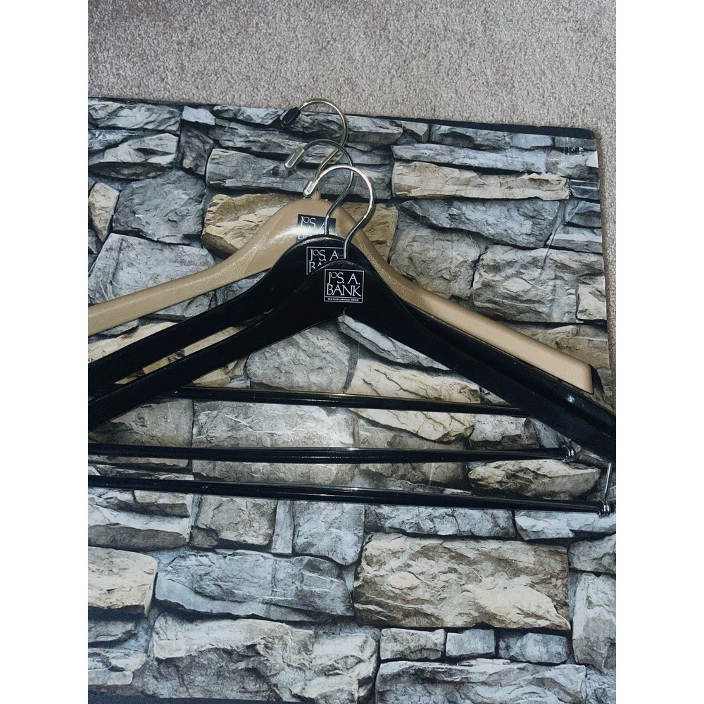 Lot of 3 Brooks Brothers Hangers 2 Wooden 1 Plastic Pants Suit